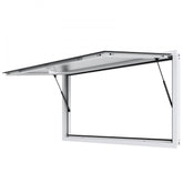 Concession Window 74"x40", Aluminum Alloy Food Truck Service Window with Awning Door & Drag Hook, Up to 85 Degrees Stand Serving Window for Food Trucks Concession Trailers, Glass Not Included